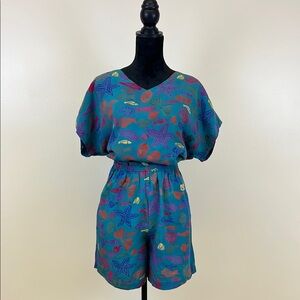 Vintage** Colorful Starfish and Shell Print Set